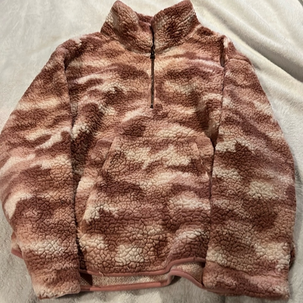 Old Navy Pink Camo Quarter-Zip